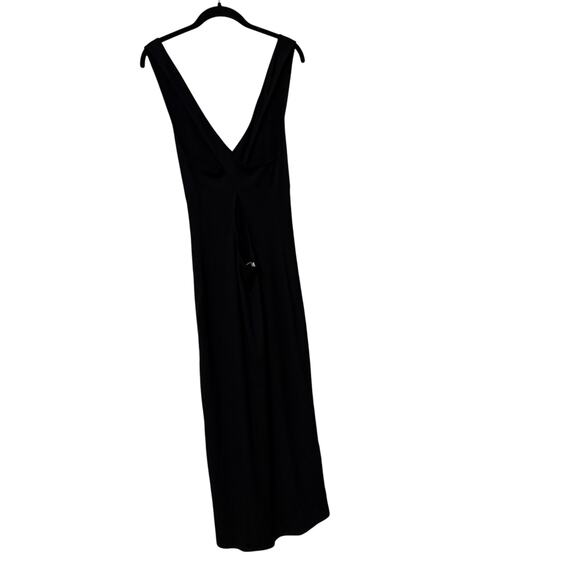 Reformation Black Knit Ribbed Ashlee Midi Dress Size Large - Picture 7 of 8